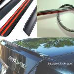 Spoiler / lip / aleron de goma para maletero y/o parabrisas trasero - Universal