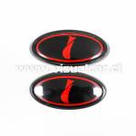 Set 2 Emblemas para SUBARU IMPREZA de 2015 al 2018 - Rojo con negro