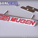 Emblema metálico 'MUGEN' tipo placa en Rojo - para Honda