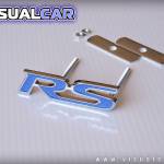 Emblema metálico 'RS' Azul - para Chevrolet, Kia, Hyundai, Etc.