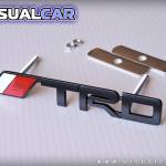 Emblema metálico 'TRD' en negro mate - para Toyota