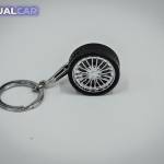 Llavero de llanta con neumático, disco de freno y caliper