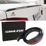 Spoiler / lip / aleron de goma SAMURAI 1,5M - Carbono -  45 MM- Universal