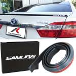 Spoiler / lip / aleron de goma SAMURAI para maletero y/o parabrisas trasero de 1,5M - NEGRO -Grueso de 45mm - Universal