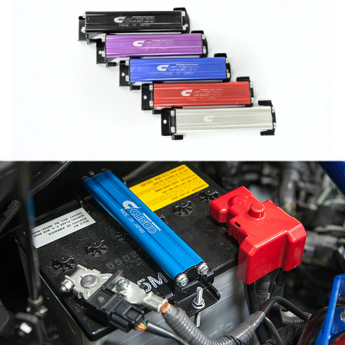 Soporte de batería CUSCO, aluminio ionizado. Varios colores