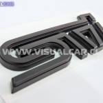 Emblema new STI de Subaru para maletero - Negro ABS - 11 x 4 CM.