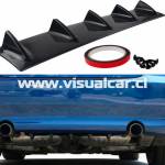 Difusor parachoque universal trasero de 5 puntas