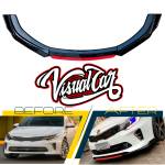 Lip / spoiler frontal de 3 piezas / LIP ROJO - Universal para sedán - Dos terminaciones