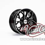 Llantas HCW - aro 13"x6" - 4x100 - Color Negro y plata - 13B260A